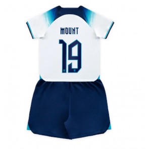 Lacne Dětský Futbalové dres Anglicko Mason Mount #19 MS 2022 Krátky Rukáv - Domáci (+ trenírky)